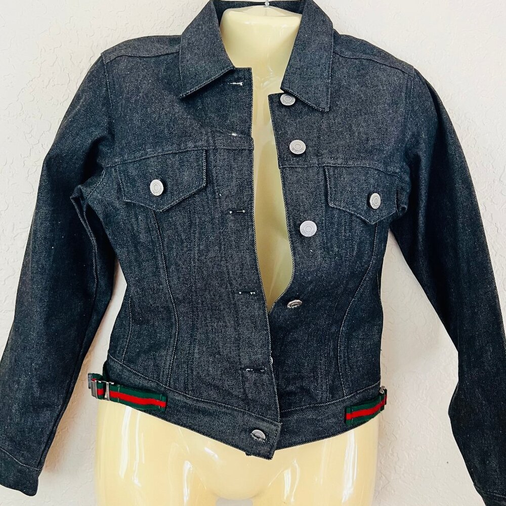 Gucci black denim Jacket size 38
